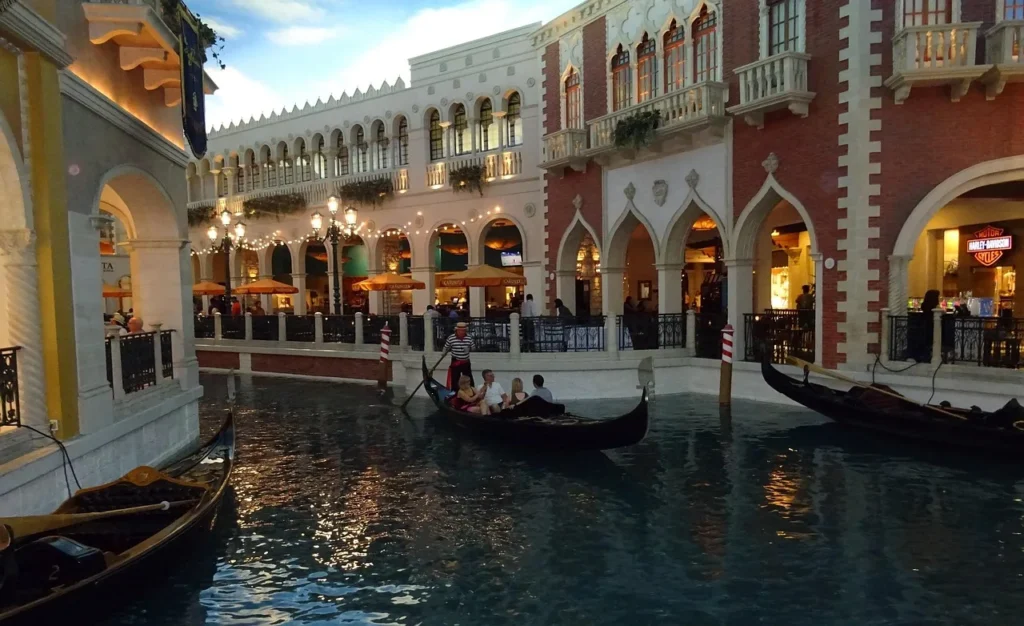 Gondola rides at The Venetian, romantic and classic things to do in Las Vegas for couples.