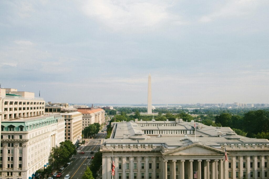 The U.S. Capitol and National Mall, a top place to visit on the East Coast for history lovers.