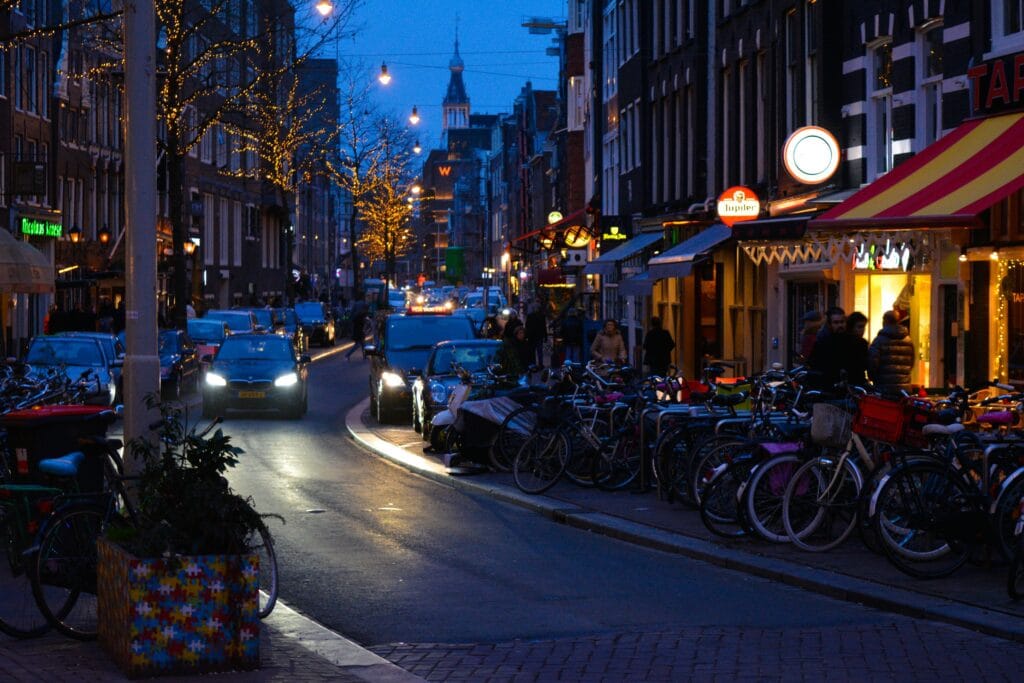 Amsterdam glowing under winter lights ranked among the best European cities to visit in December