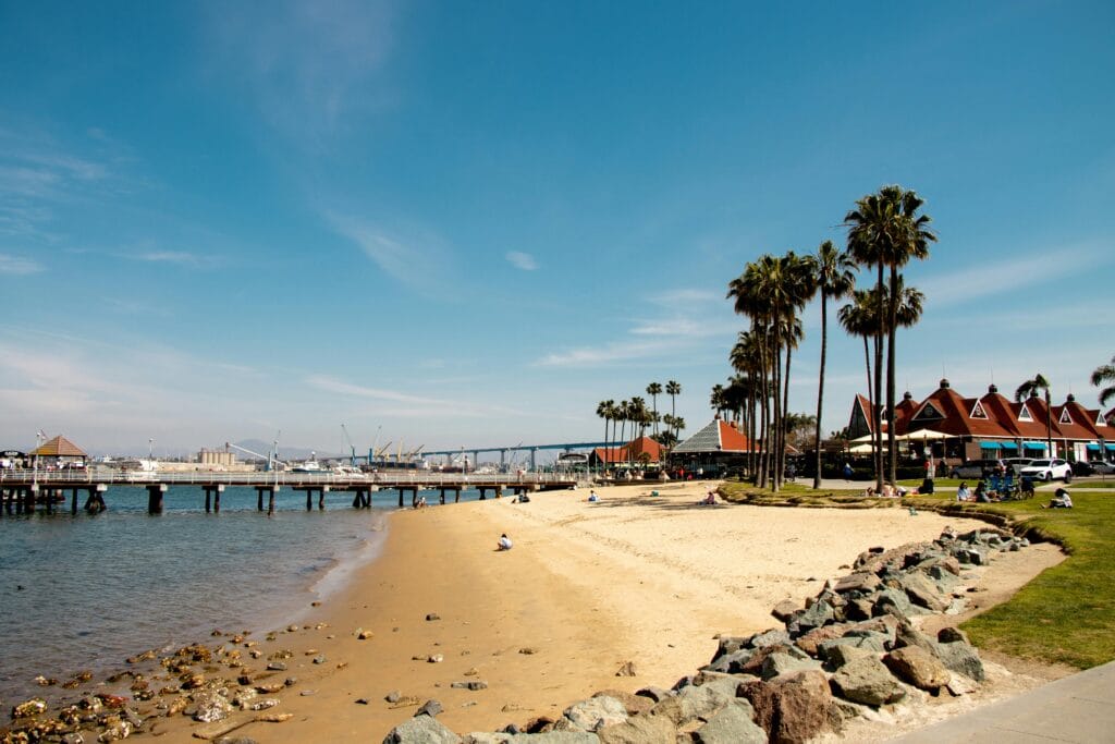 Coronado Island beach views and Hotel del Coronado, classic places to visit San Diego